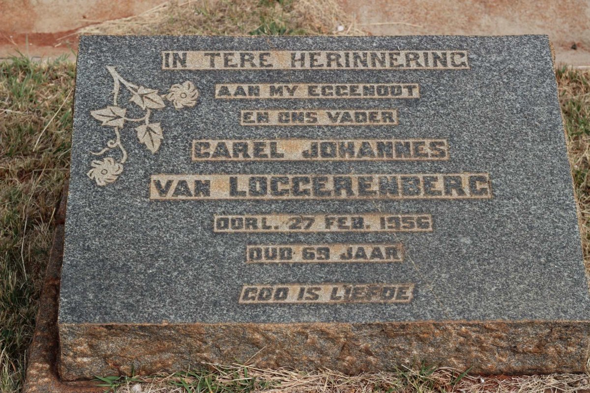 LOGGERENBERG Carel Johannes, van -1956