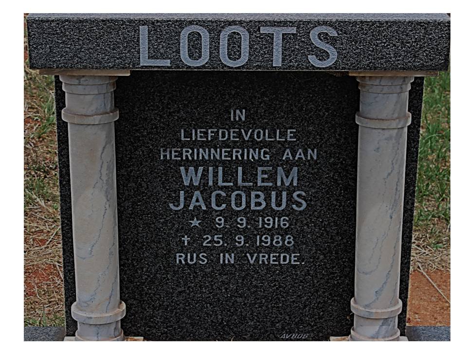 LOOTS Willem Jacobus 1916-1988