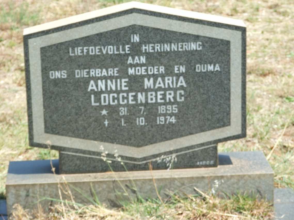 LOGGENBERG Annie Maria 1895-1974