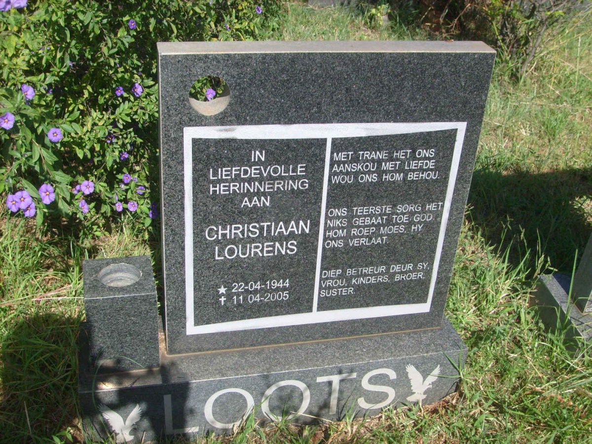 LOOTS Christiaan Lourens 1944-2005