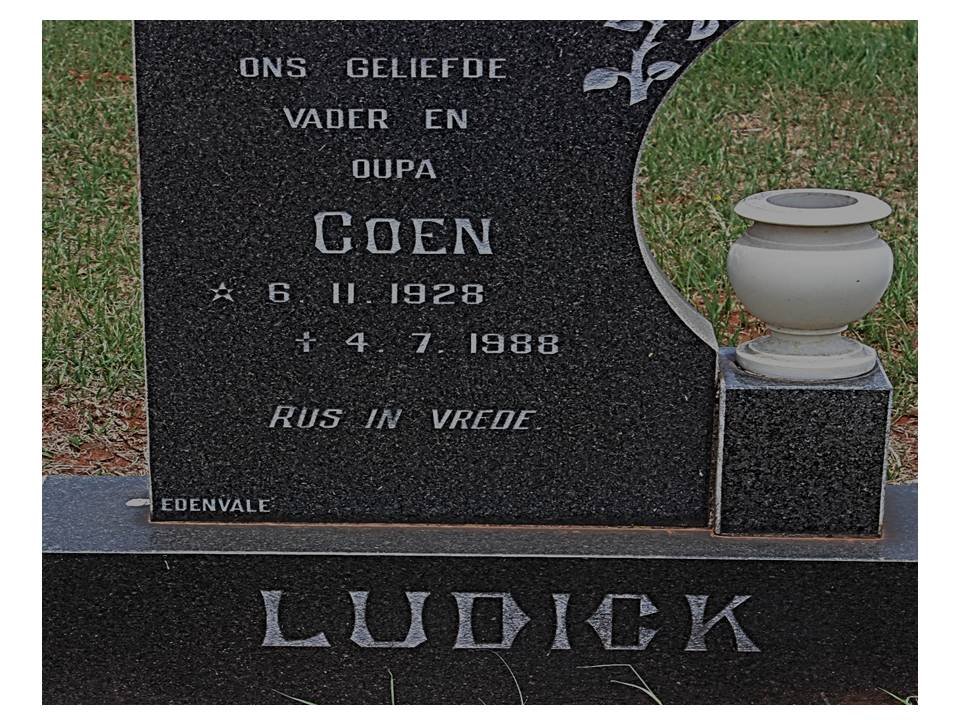 LUDICK Coen 1928-1988