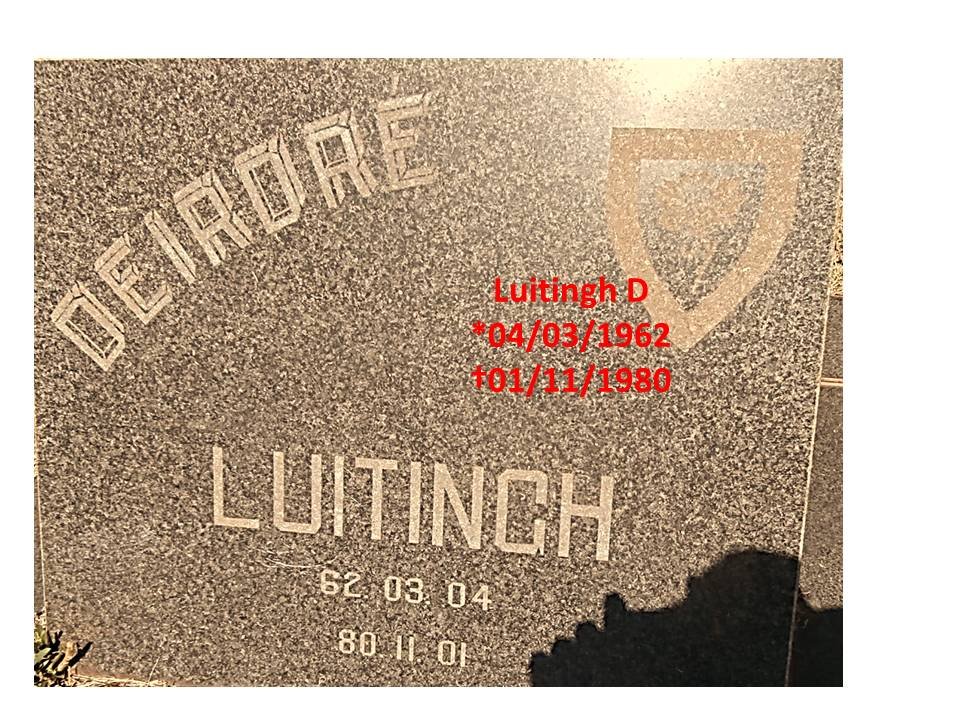 LUITINGH Deidre 1962-1980