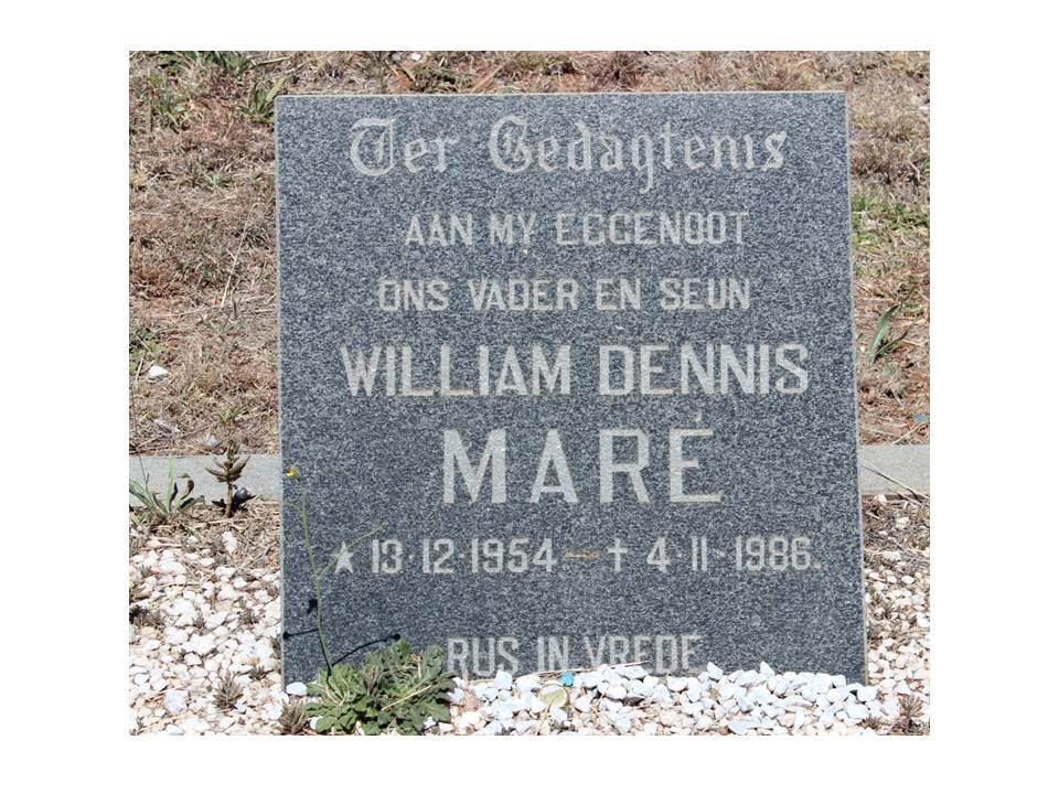MARE William Dennis 1954-1986
