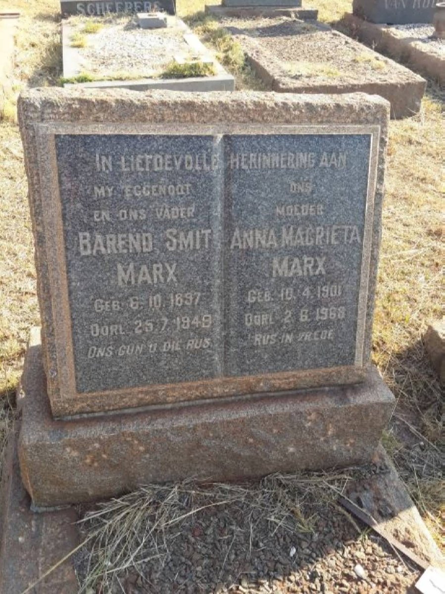 MARX Barend Smit 1897-1949 &amp; Anna Magrieta 1901-1968