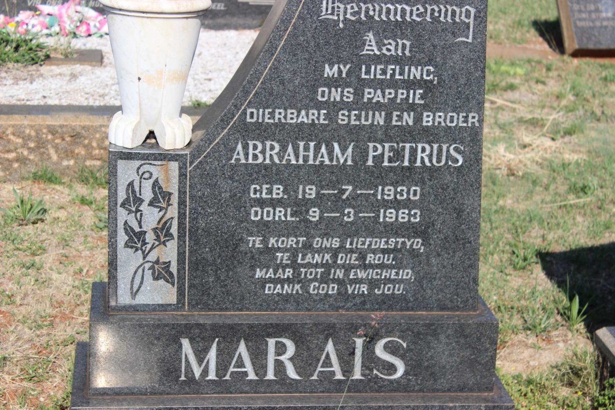 MARAIS Abraham Petrus 1930-1963