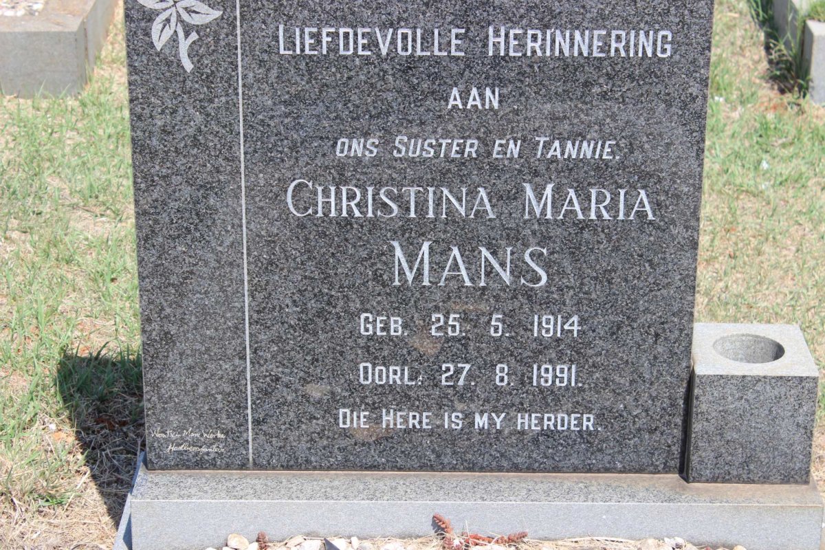 MANS Christina Maria 1914-1991