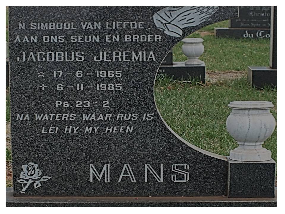 MANS Jacobus Jeremia 1965-1985