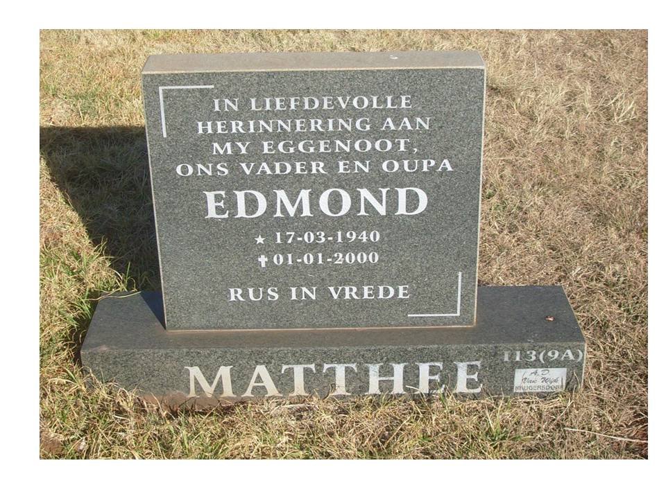 MATTHEE Edmond 1940-2000