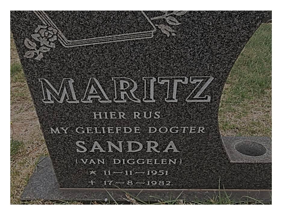 MARITZ Sandra nee VAN DIGGELEN 1951-1982