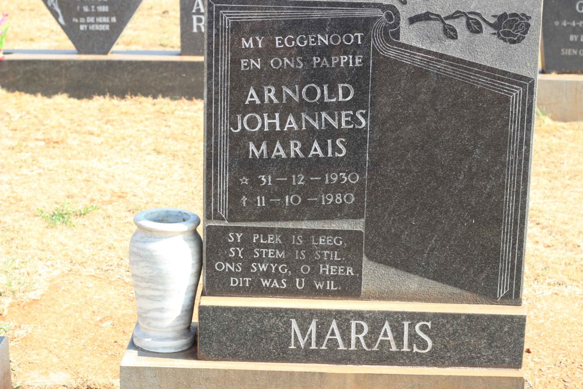 MARAIS Arnold Johannes 1930-1980