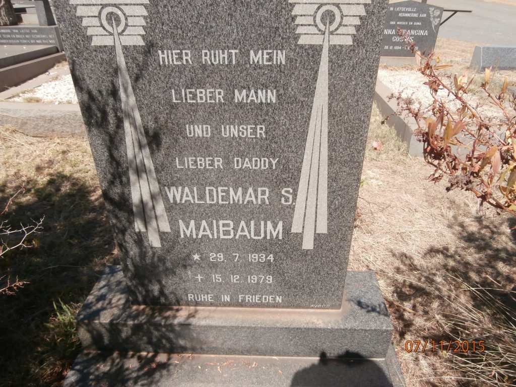 MAIBAUM Waldemar S. 1934-1979
