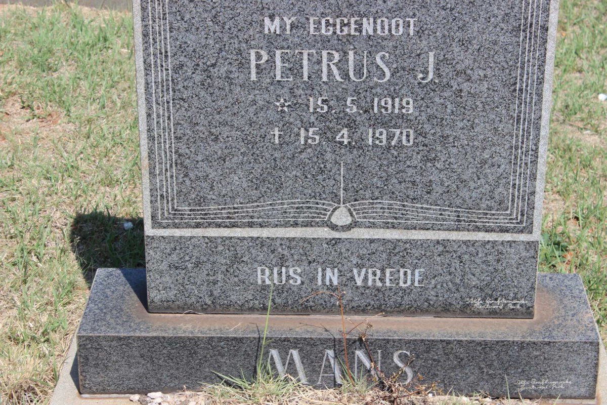 MANS Petrus J. 1919-1970