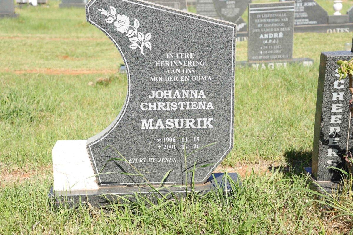 MASURIK Johanna Christiena 1906-2001