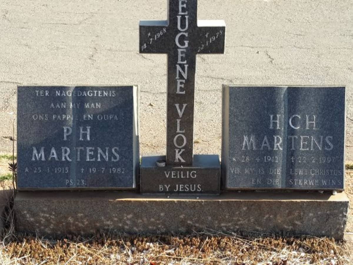 MARTENS P.H. 1915-1982 &amp; H.C.H. 1912-1997 :: VLOK Eugene 1968-1978
