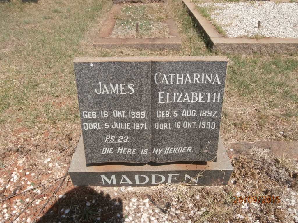 MADDEN James 1899-1971 &amp; Catharina Elizabeth 1897-1980