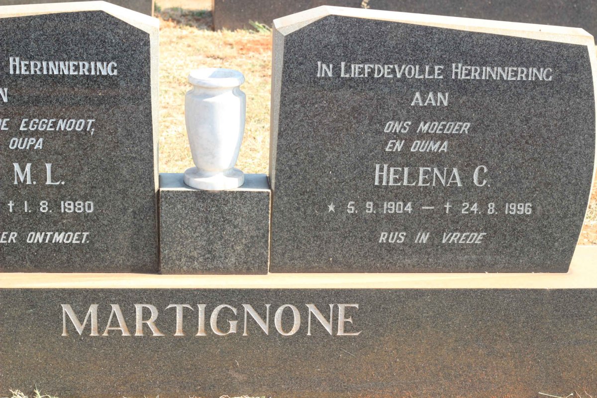 MARTIGNONE Helena C. 1904-1996