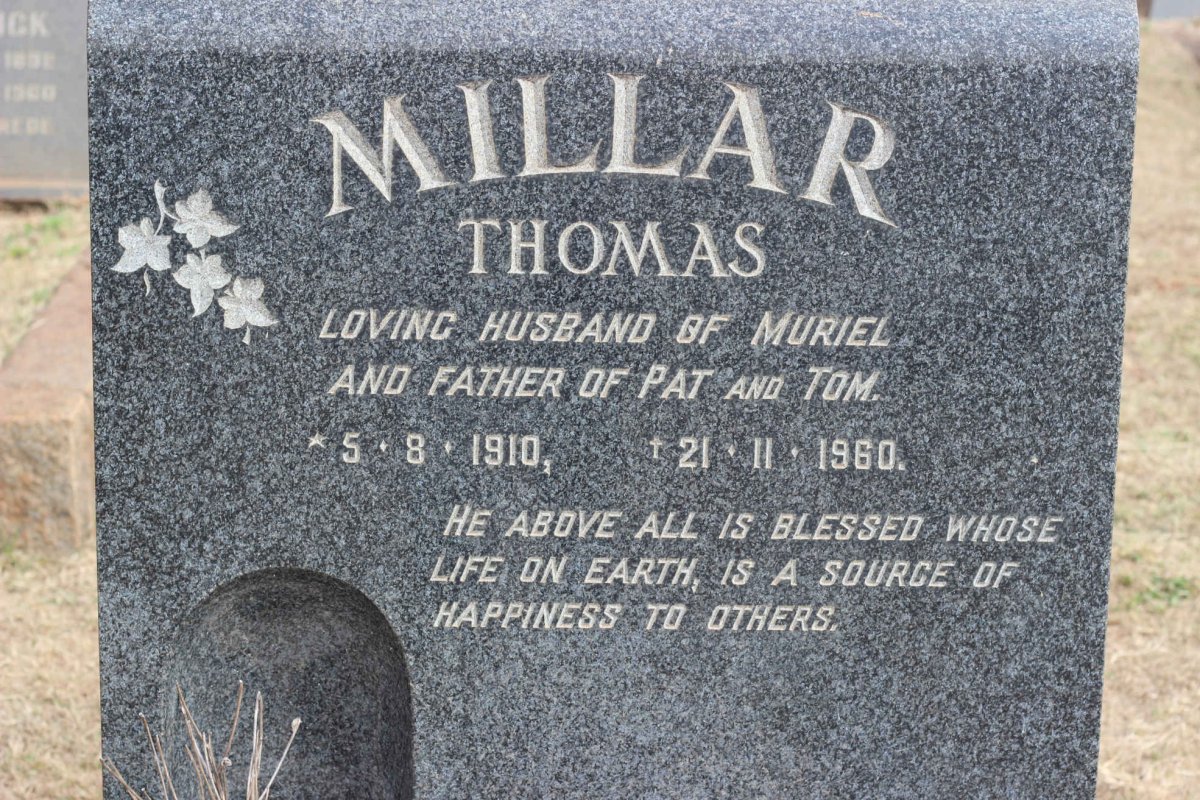 MILLAR Thomas 1910-1960