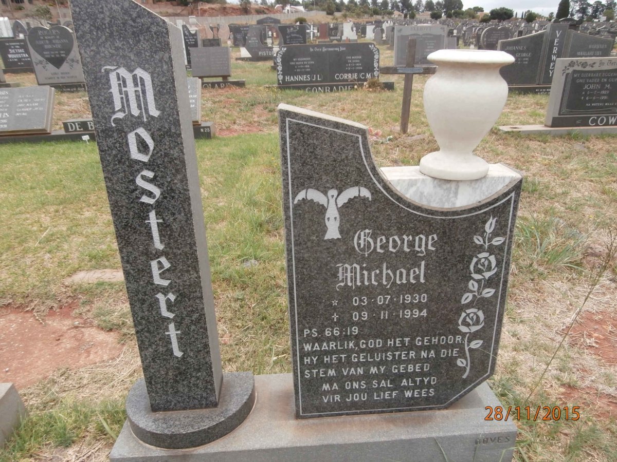 MOSTERT George Michael 1930-1994