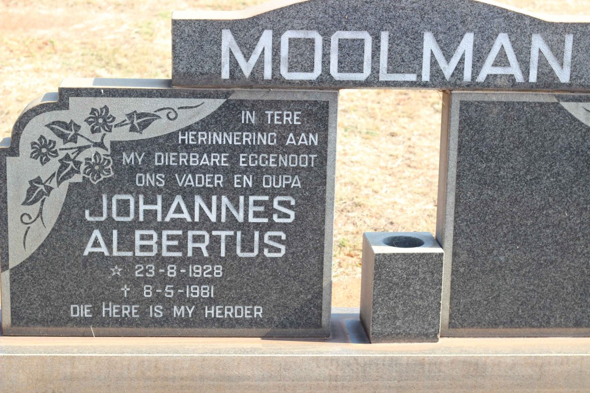 MOOLMAN Johannes Albertus 1928-1981