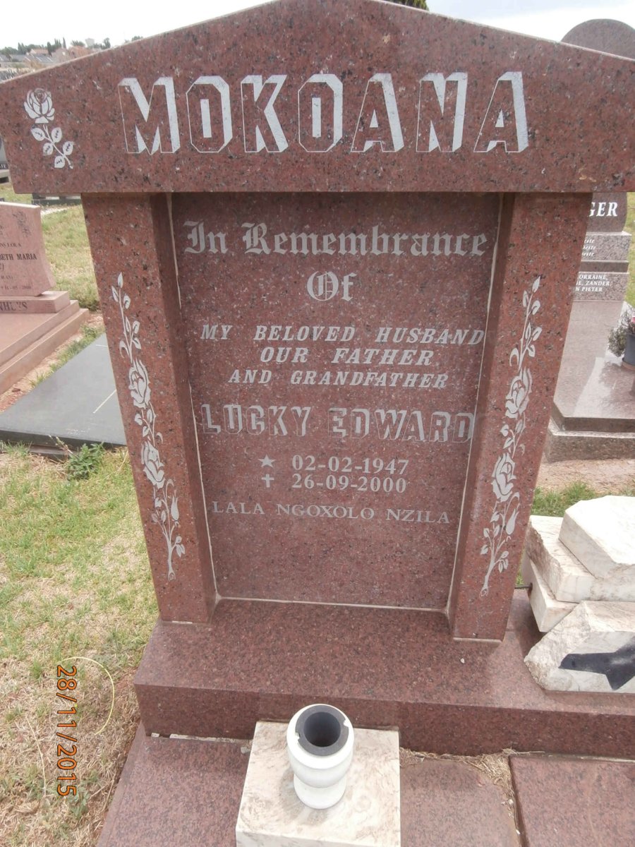MOKOANA Lucky Edward 1947-2000