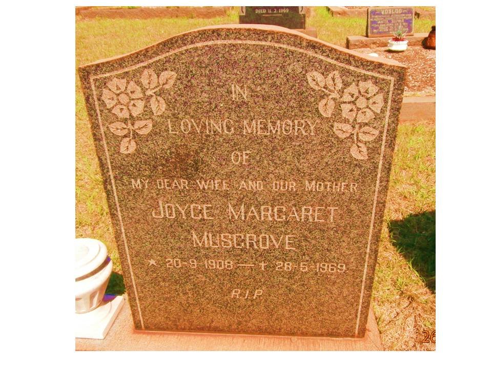 MUSGROVE Joyce Margaret 1908-1969