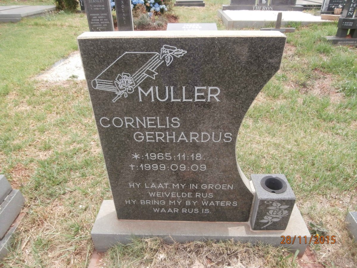 MULLER Cornelis Gerhardus 1965-1999