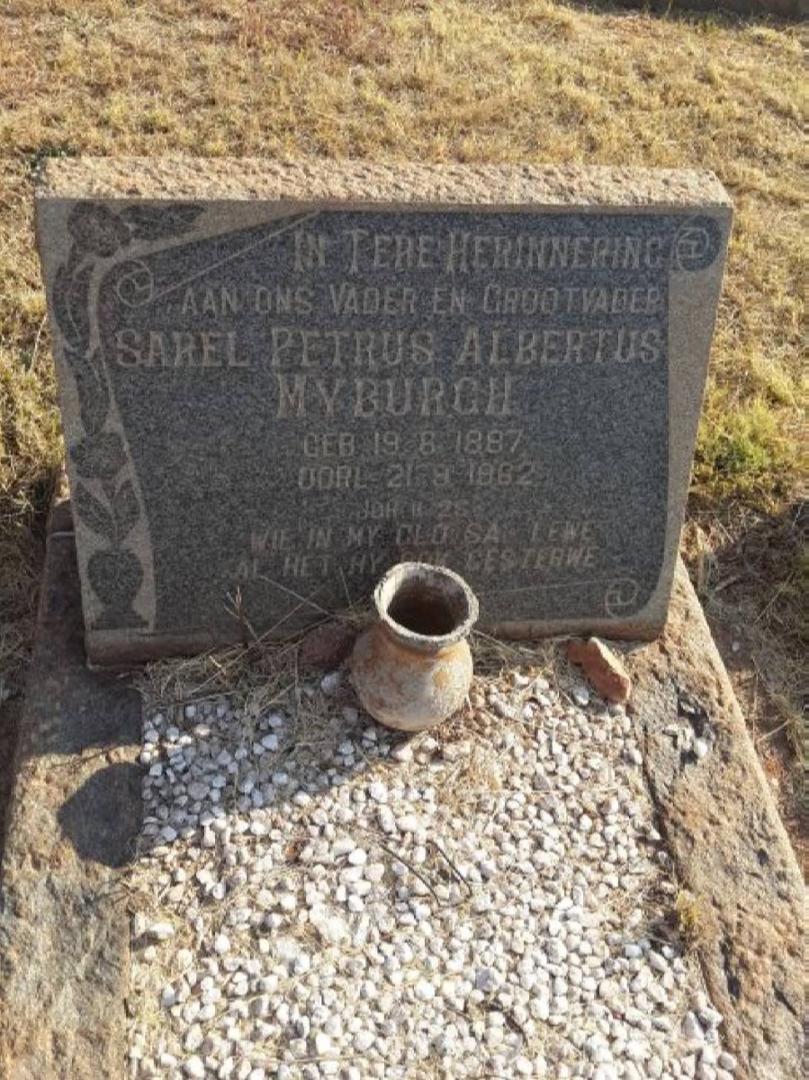 MYBURGH Sarel Petrus Albertus 1887-1962