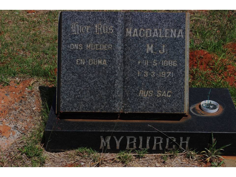 MYBURGH Magdalena M.J. 1886-1971