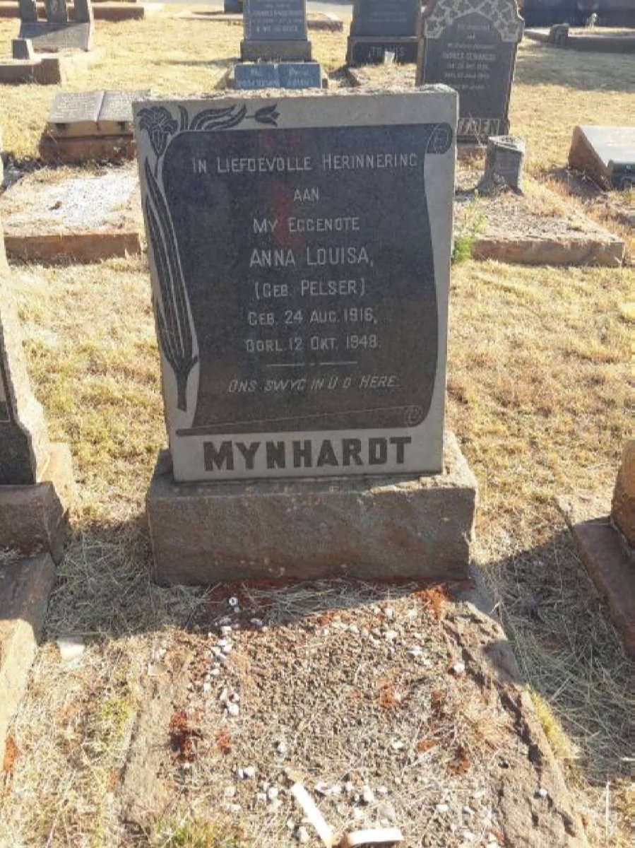 MYNHARDT Anna Louisa nee PELSER 1916-1948