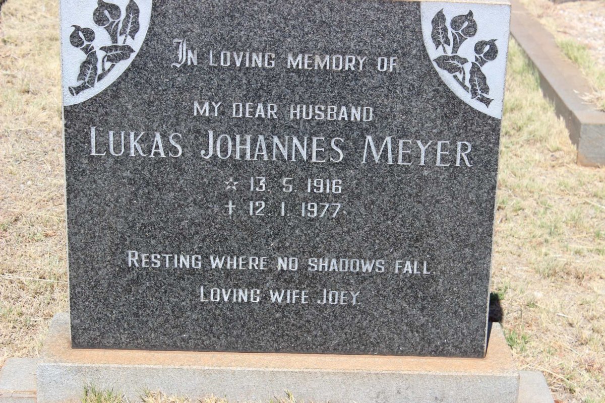 MEYER Lukas Johannes 1916-1977