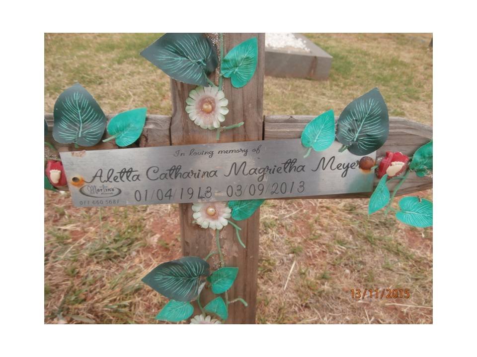 MEYER Aletta Catharina Magrietha 1918-2013