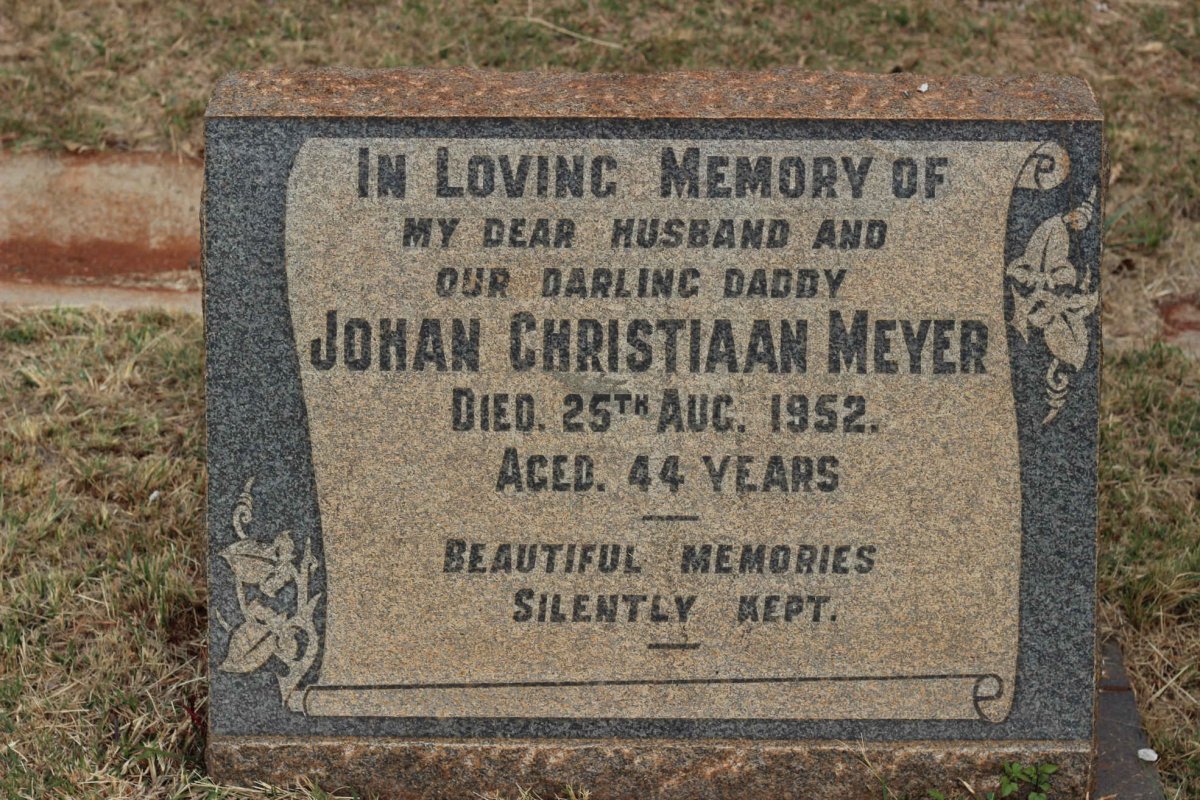 MEYER Johan Christiaan -1952