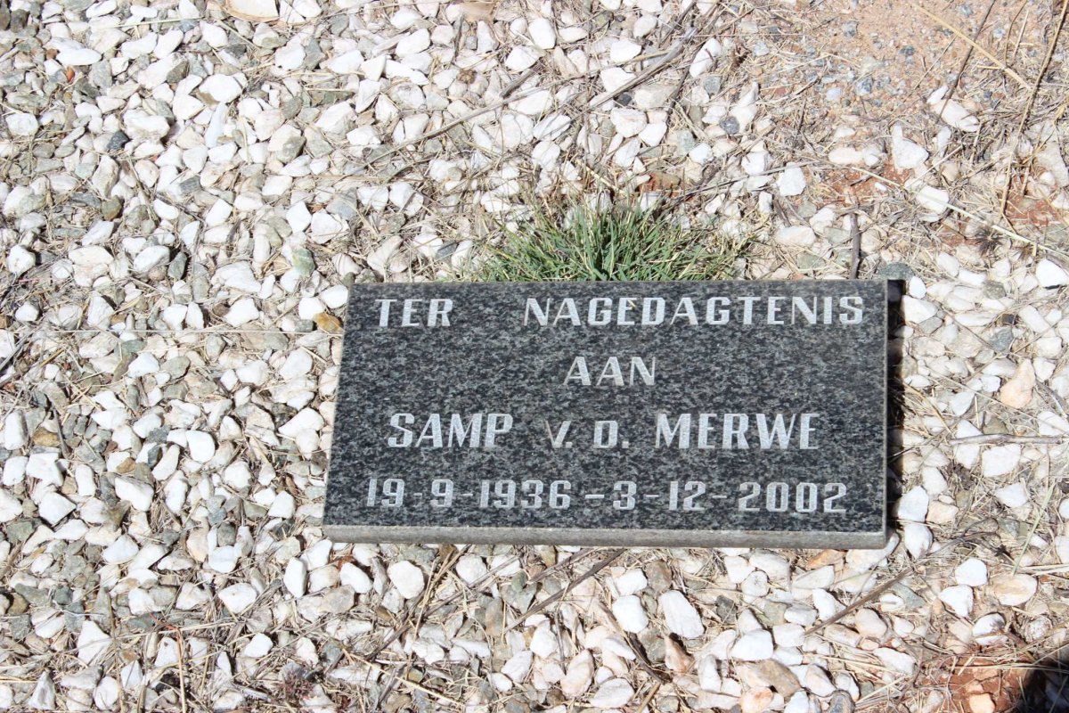 MERWE Samp, v.d. 1936-2002