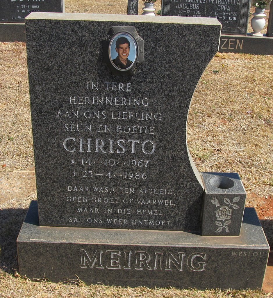 MEIRING Christo 1967-1986