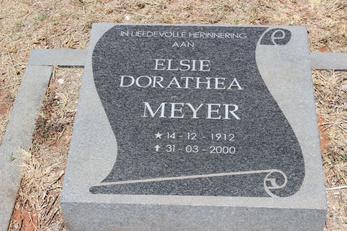 MEYER Elsie Dorathea 1912-2000