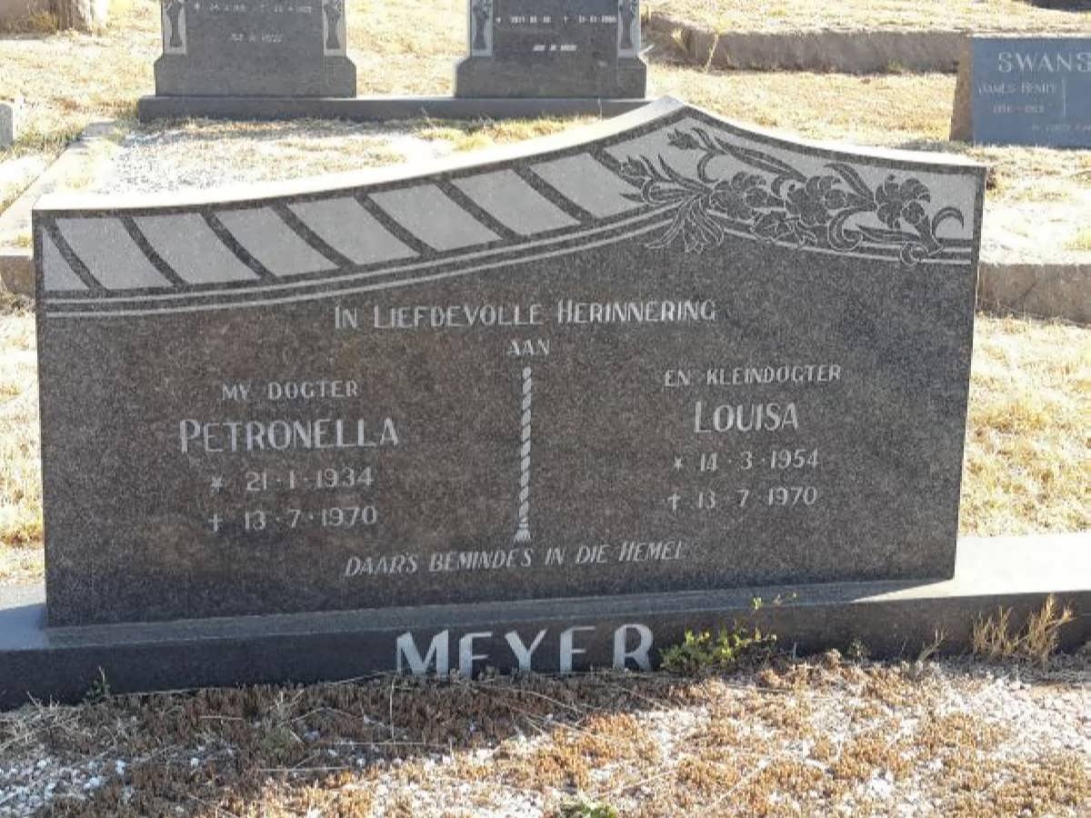 MEYER Petronella 1934-1970 :: MEYER Louisa 1954-1970