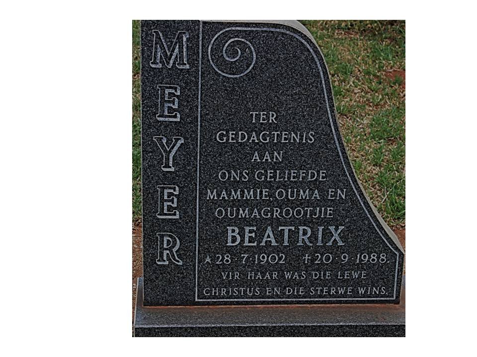 MEYER Beatrix 1902-1988