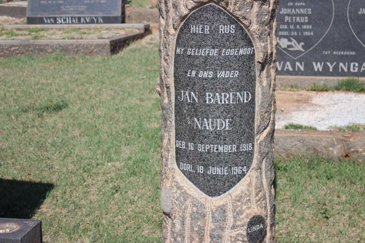 NAUDÉ Jan Barend 1918-1964