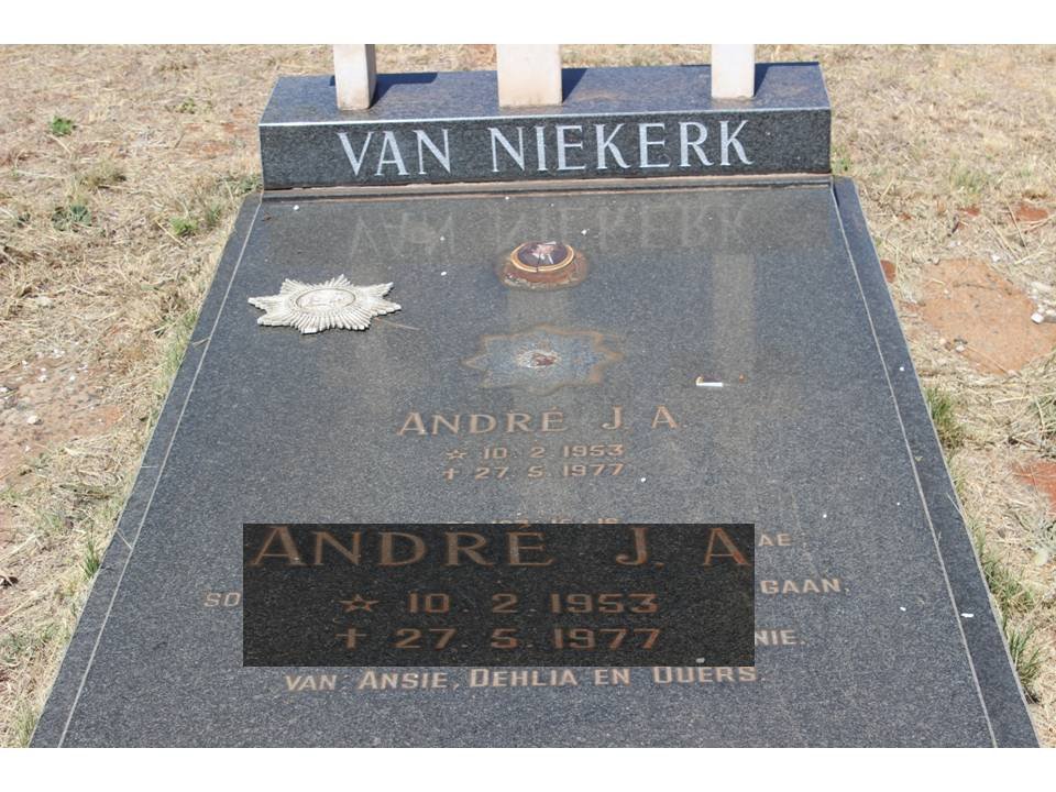 NIEKERK André J.A., van 1953-1977