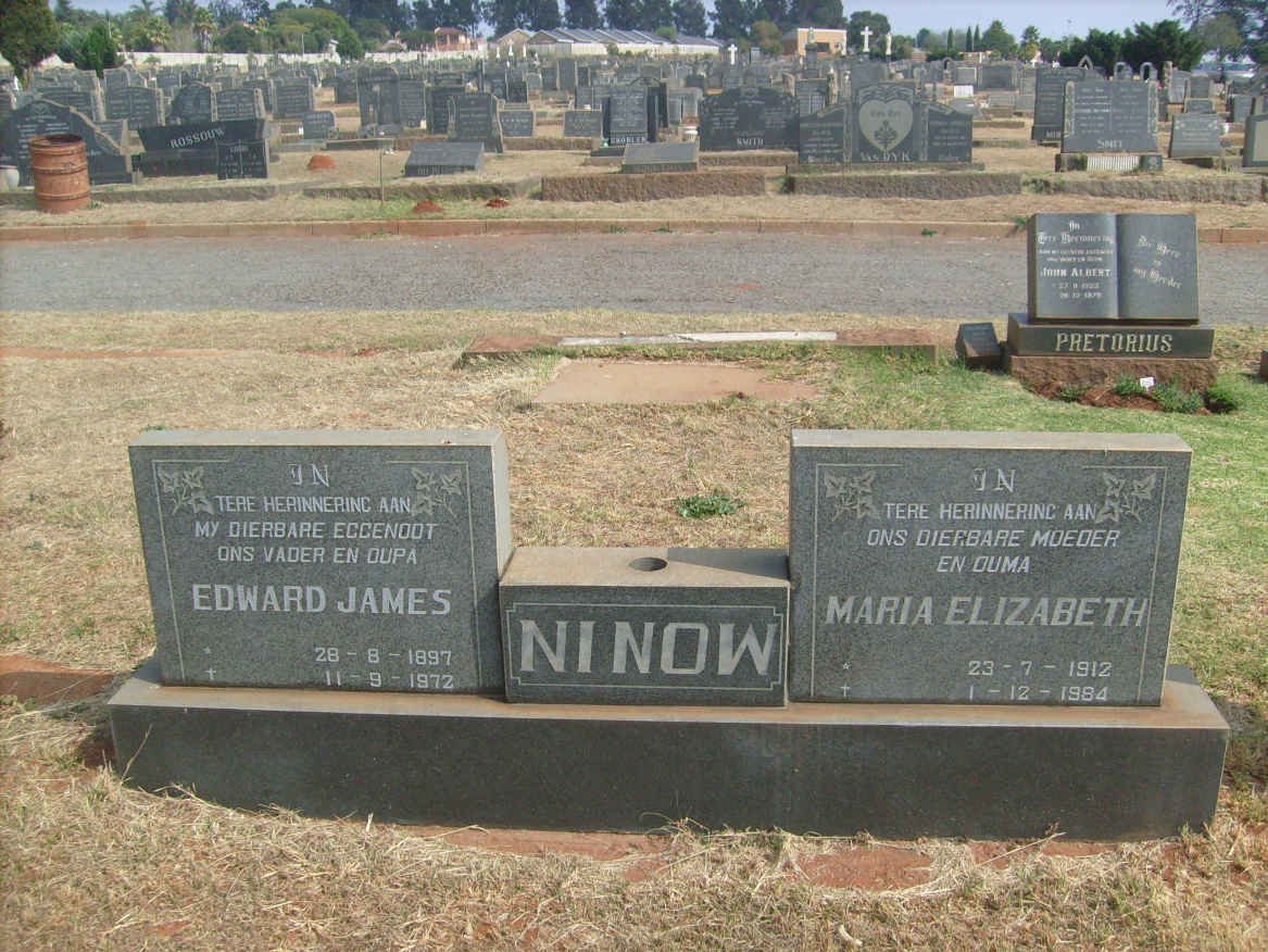NINOW Edward James 1897-1972 &amp; Maria Elizabeth 1912-1984