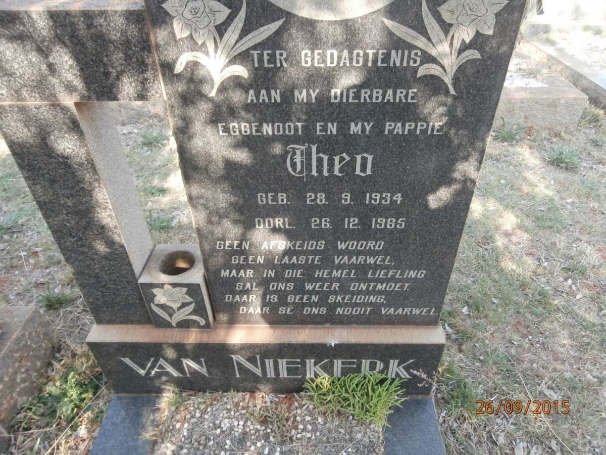 NIEKERK Theo, van 1934-1965