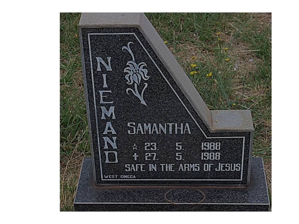 NIEMAND Samantha 1988-1988
