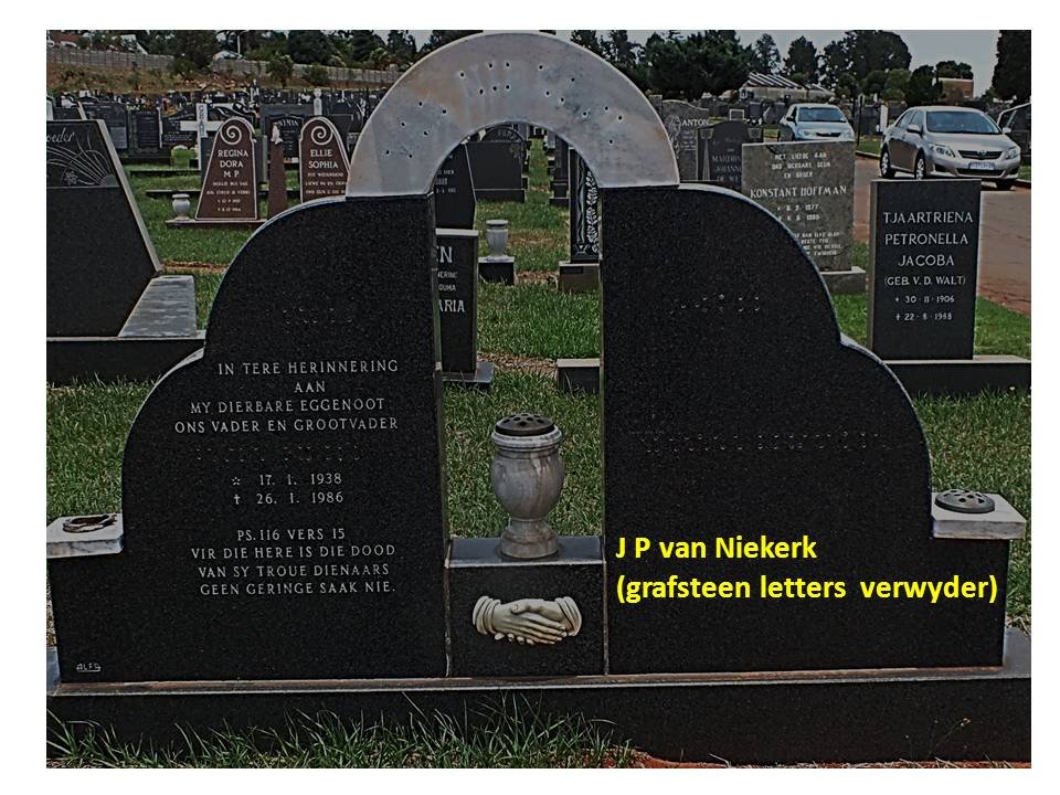 NIEKERK J.P., van 1938-1986