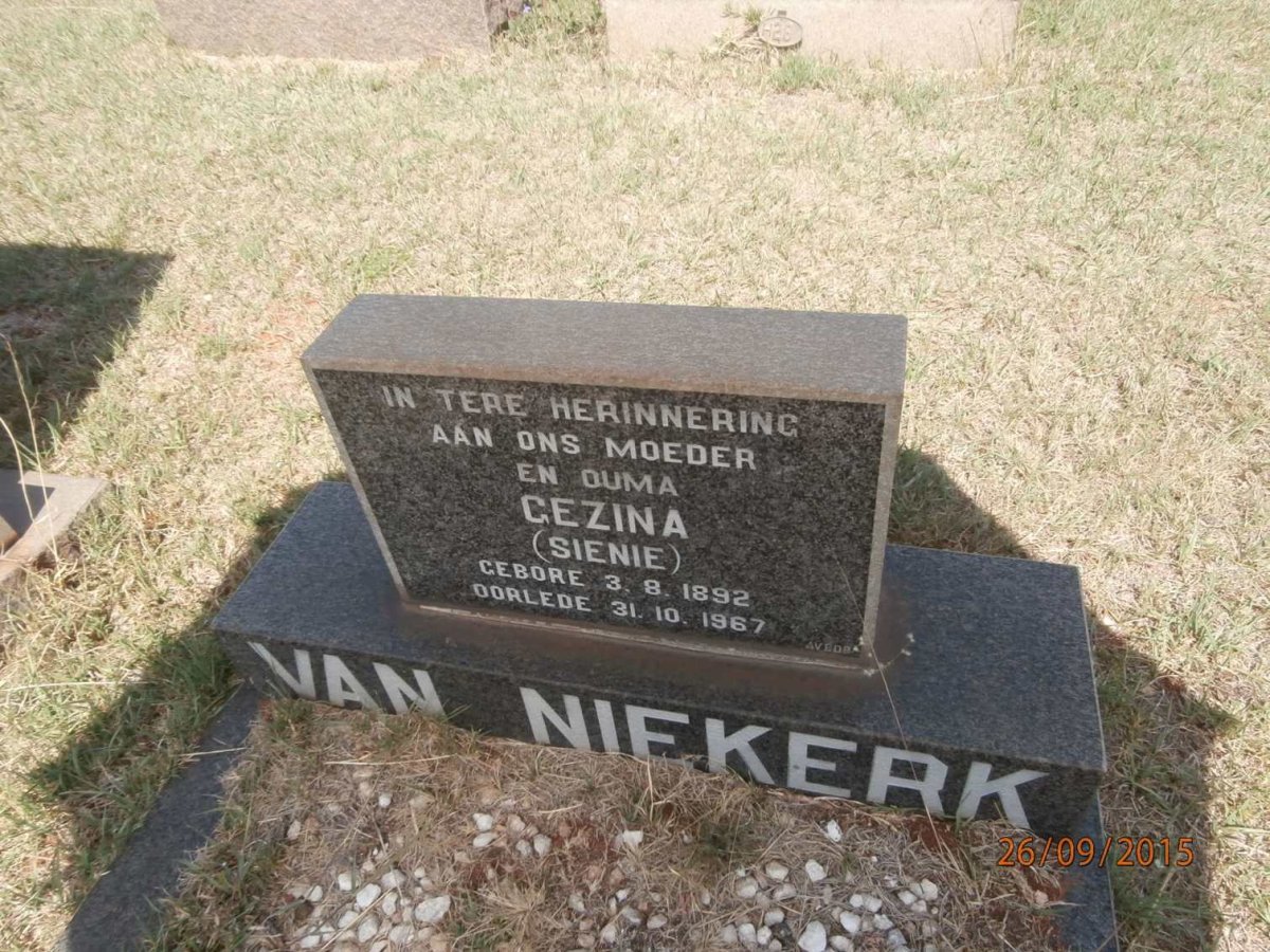 NIEKERK Gezina, van 1892-1967