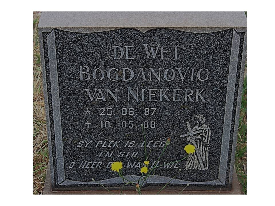 NIEKERK De Wet Bogdanovic, van 1987-1988