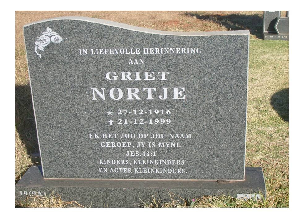 NORTJE Griet 1916-1999