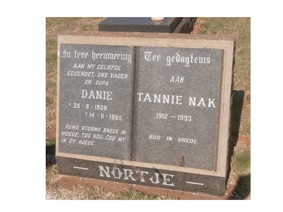 NORTJE Danie 1909-1965 &amp; Nak 1912-1993