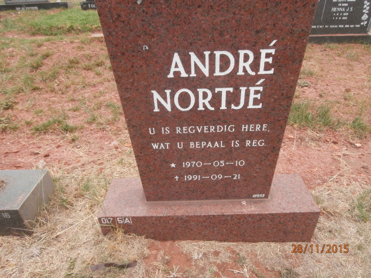 NORTJÉ André 1970-1991
