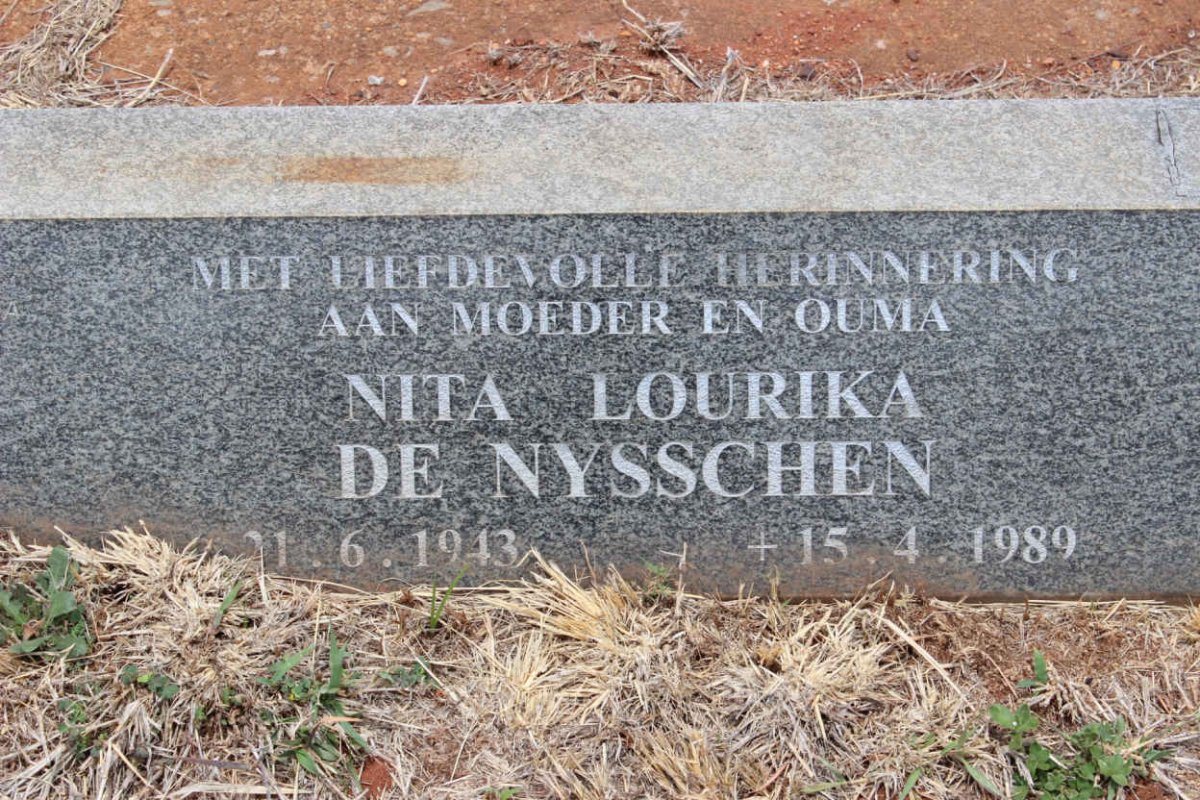 NYSSCHEN Nita Lourika, de 1943-1989