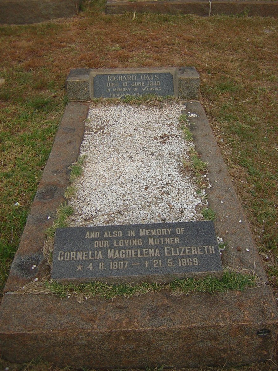 OATS Richard -1948 &amp; Cornelia Magdelena Elizabeth 1907-1969